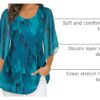 4. Women's 34 Sleeve Mesh Tunic Blouse – Dressy Casual Tops