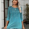 2.Zeagoo Women’s 34 Sleeve Tunic Tops, Casual Round Neck Blouse for Work & Business Casual