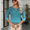 3.Zeagoo Women’s 34 Sleeve Tunic Tops, Casual Round Neck Blouse for Work & Business Casual